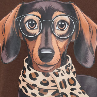 Marta MDCINGE TEE DOG T-SHIRT BROWN