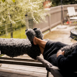 Berit Fårskinnstofflor