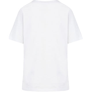 COSTER T-SHIRT MED PÄRLDETALJ VIT