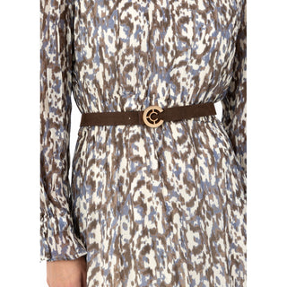 COSTER WIDE LOGO BELT BROWN