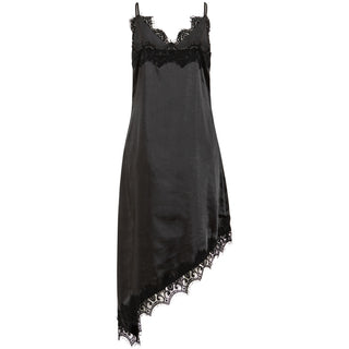 COSTER DRESS WITH LACE DETAIL BLACK