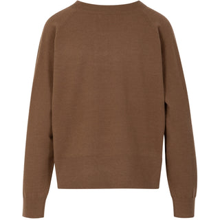 STICKAD TRÖJA MED RUNDAD HALS