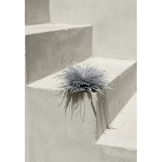 COSTER FEATHER BROOCH GREY