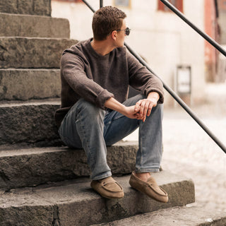 Denver Fårskinnstofflor Stone