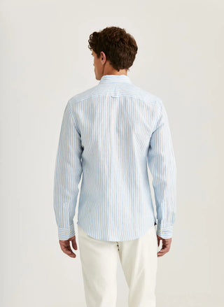Douglas Linen Stripe Shirt - Classic Fit