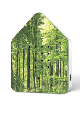 Zwitscherbox Speldosa Fågelkvitter Skogsmotiv