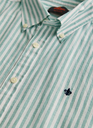 Douglas Linen Stripe Shirt - Classic Fit