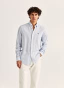 Douglas Linen Stripe Shirt - Classic Fit