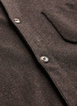 DUDLEY KNITTED OVERSHIRT BROWN
