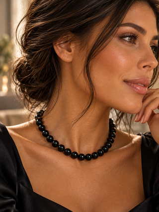 CECILE BLACK PEARL NECKLACE