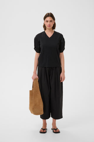 InWear GUDRINIW V-Neck T-shirt Black