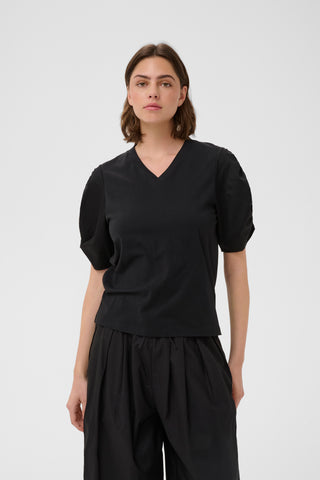 InWear GUDRINIW V-Neck T-shirt Black
