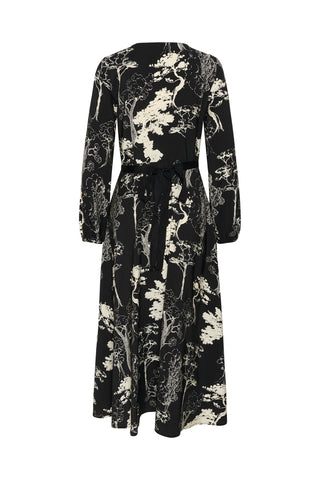 MAKENNAIW WRAP DRESS BLACK TREE