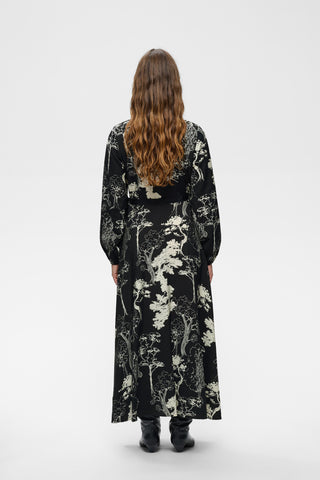 MAKENNAIW WRAP DRESS BLACK TREE