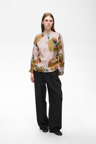 MEADOWIW BLOUSE MULTI PAINTED FLOWER