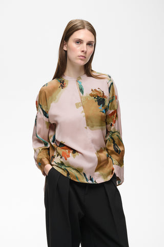 MEADOWIW BLOUSE MULTI PAINTED FLOWER