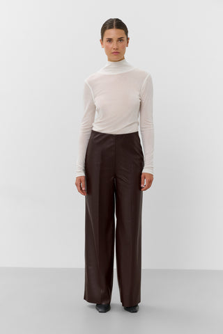 SLKaylee Wide Long Pants Chocolate Torte