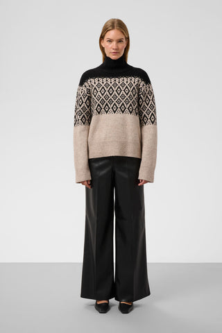 SLKAYLEE WIDE LONG PANTS BLACK