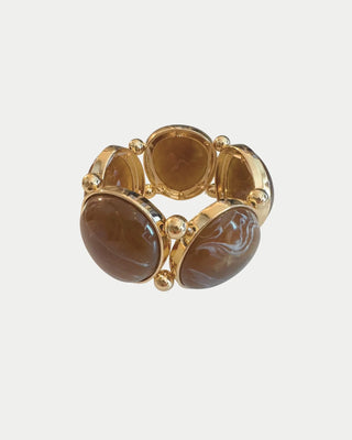 VALA ELASTIC BRACELET GOLD/BROWN