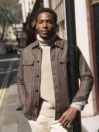 MMGMatteo Brown Stripe Overshirt