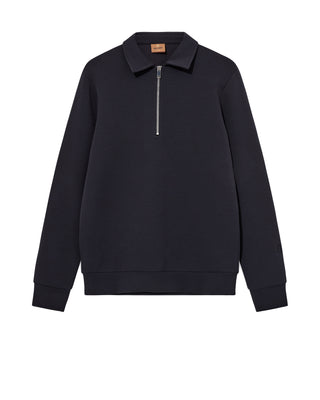 MMGABEL ZIP POLO SWEAT NAVY
