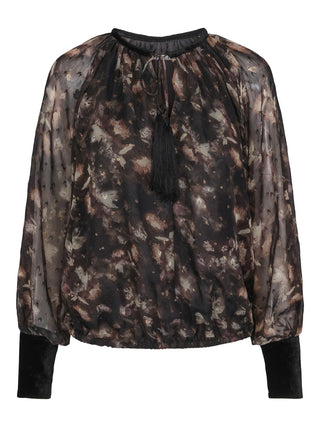 BLUS CHIFFONG TASSEL