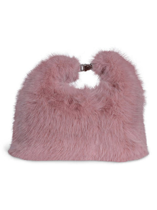 FAUX FUR HOBO BAG