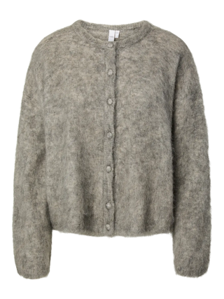 YASTILDE MOHAIR CARDIGAN GREY
