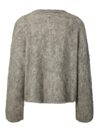 YASTILDE MOHAIR CARDIGAN GREY
