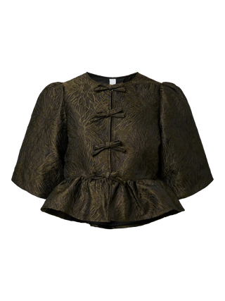 YASLEROC PUFFÄRM TOPP PEPLUM