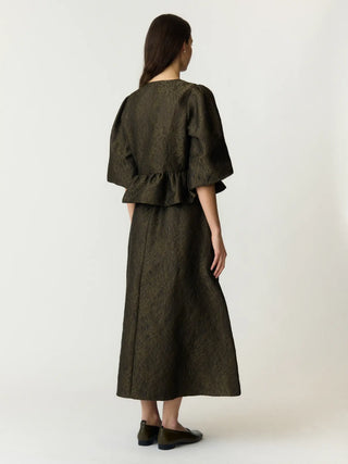 YASLEROC PUFFÄRM TOPP PEPLUM