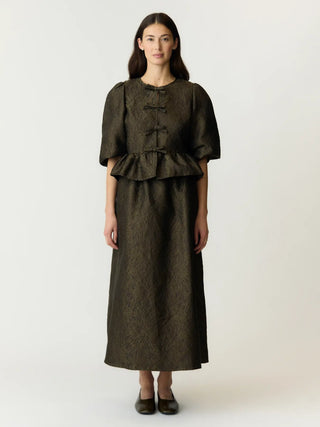YASLEROC PUFFÄRM TOPP PEPLUM