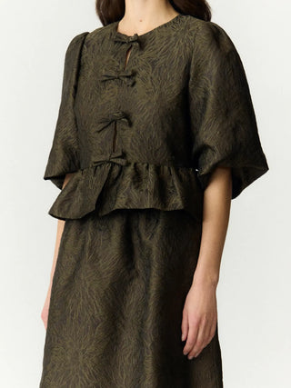 YASLEROC PUFFÄRM TOPP PEPLUM