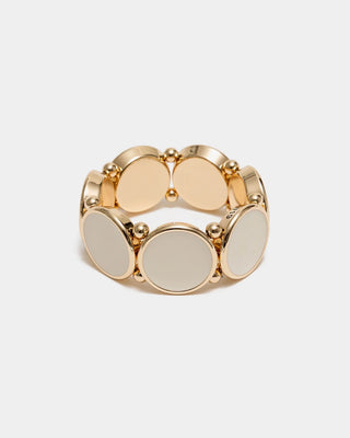 AVA ELASTIC BRACELET - GULD/BENVIT