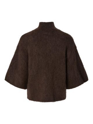 YASTILDE MOHAIR KNIT PULLOVER MOLE