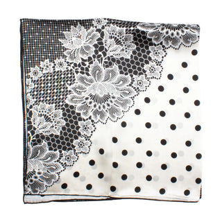 Raunds Sidensjal Vit 90x90cm