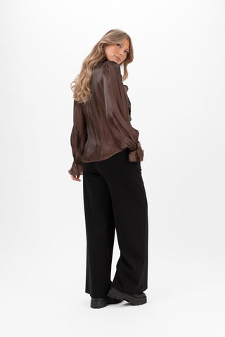 ARIA BLOUSE ESPRESSO BROWN