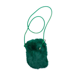 Faux Fur Väska Grön