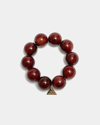 BOLD PEARL BRACELET BURGUNDY