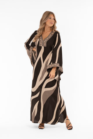 Barcelona Dress Sand/Taupe/Coffee