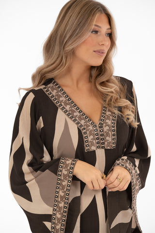 Barcelona Dress Sand/Taupe/Coffee