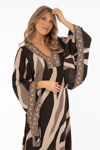 Barcelona Dress Sand/Taupe/Coffee