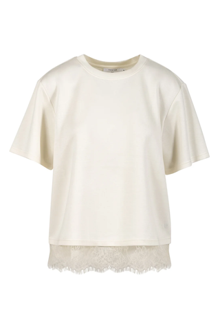 COSTER T-SHIRT MED SPETS CREME