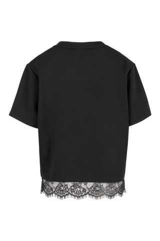 COSTER T-SHIRT MED SPETS SVART