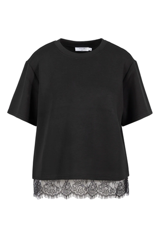 COSTER T-SHIRT MED SPETS SVART