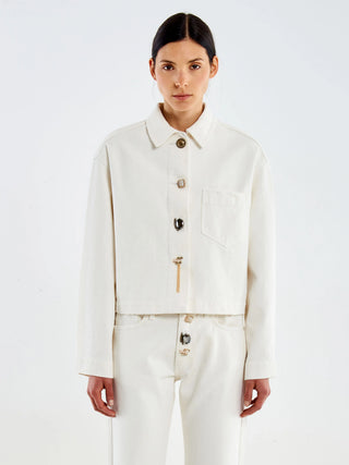 VICOLO DENIM JACKET WITH BUTTONS