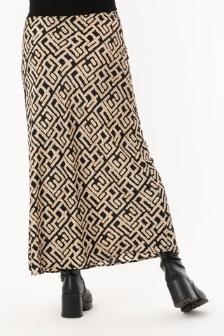 Giovanna Skirt Black/Sand/Gold