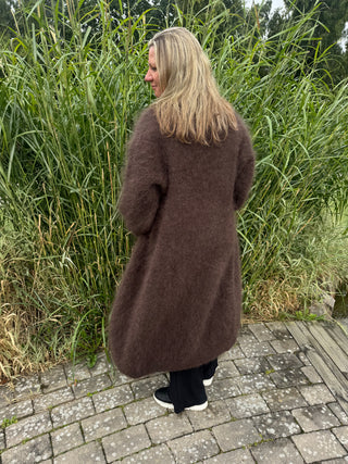 MOHAIR CARDIGAN CHOCOLATE BROWN