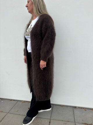 MOHAIR CARDIGAN CHOCOLATE BROWN