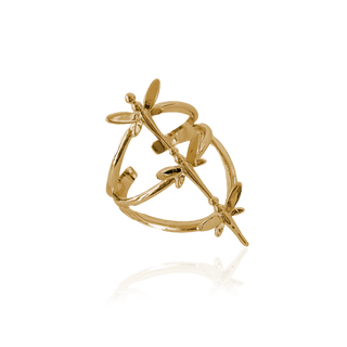 DRAGONFLY LONG RING GULD